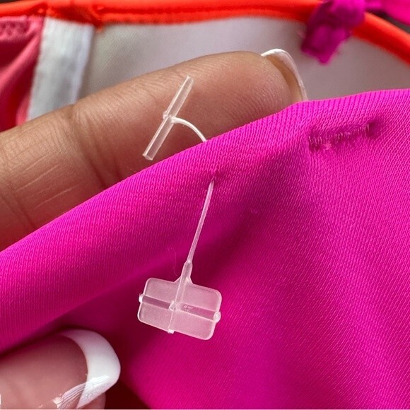 Victoria's Secret PINK Color Block Neon Wrap Around Push Up Bikini Top NWT XS - Picture 5 of 5